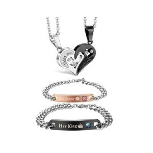 His Queen & Her King Necklace Bracelets